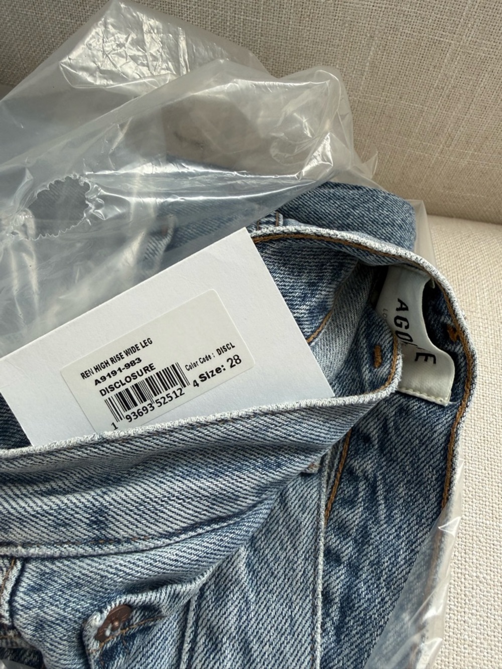 Agolde Ren Wide-Leg High-Rise Jeans NWT - Picture 5 of 6